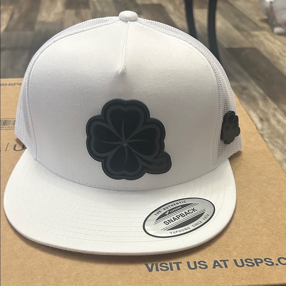 White and Black Kids Snapback Cap